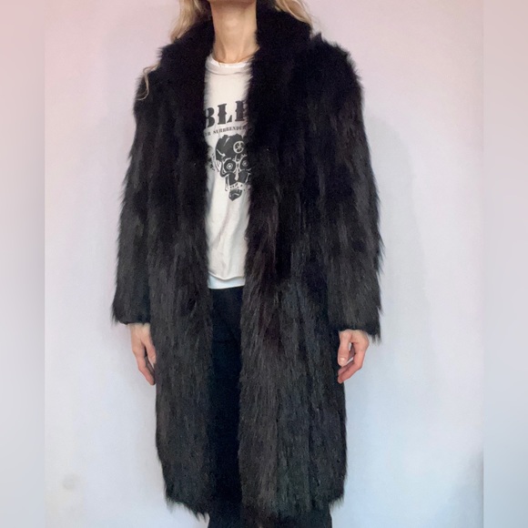 Vintage Jackets & Coats Vintage Black Bear Fur Coat From The 7s
